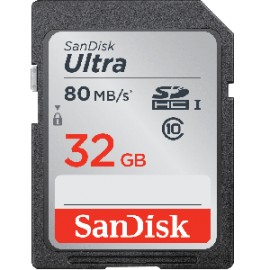 MEMORIA SDHC 32GB CLASE 10 SANDISK ULTRA UHS-1 533X (80MB/s)