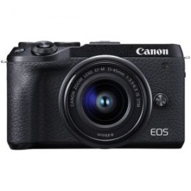 EOS M6 Mark II Mirrorless con lente EF-M 15-45mm f/3.5-6.3 IS STM y EVF-DC2 Viewfinder