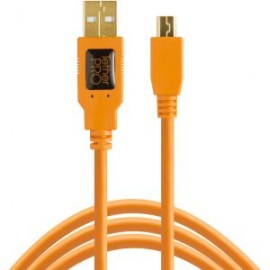 Tether Tools TetherPro USB 2.0 Tipo-A a 5 clavijas Mini-USB Cable (Orange, 15)