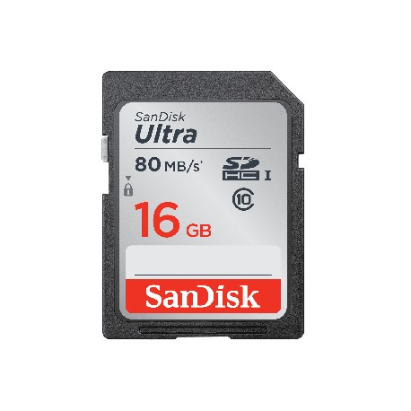 MEMORIA SDHC 16GB CLASE 10 SANDISK ULTRA UHS-1 533X (80MB/s)