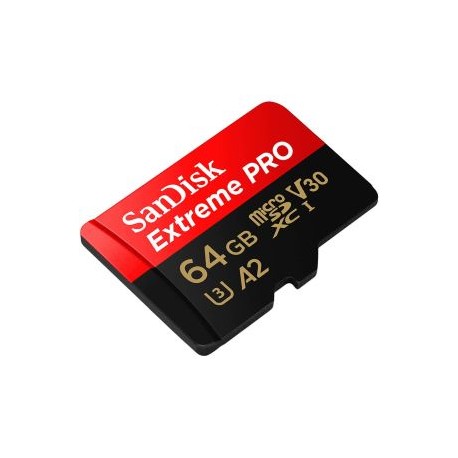 Tarjeta de Memoria Clase 10 Micro SD 64gb UHS-1 U3 A2 Extreme Pro 200mb/s Sandisk