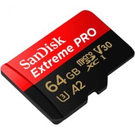 Tarjeta de Memoria Clase 10 Micro SD 64gb UHS-1 U3 A2 Extreme Pro 200mb/s Sandisk