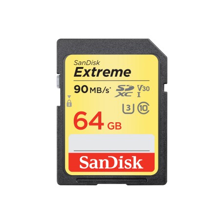 TARJETA DE MEMORIA SDHC 64GB CLASE 10 SANDISK EXTREME UHS-I 600X U3