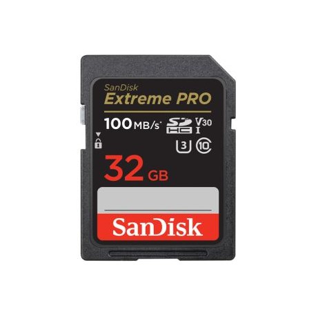 Tarjeta de Memoria Clase 10 SD 32gb UHS-1 U3 Extreme Pro 100mb/s Sandisk