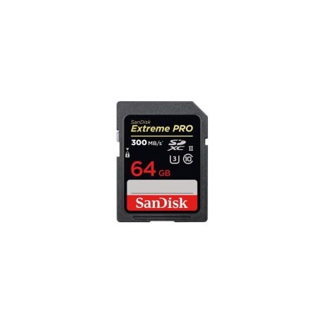 TARJETA DE MEMORIA SDXC 64GB CLASE 10 SANDISK EXTREME UHS-II 2000X U3 300MB/s