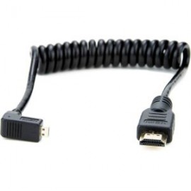 Cable en Espiral Micro-HDMI en Angulo Recto a HDMI 30 a 45 cm Atomos