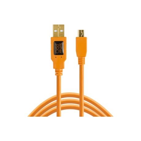 Tether Tools TetherPro USB 2.0 Tipo-A a 5 clavijas Mini-USB Cable (Orange, 15)