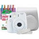 CAMARA INSTANTANEA INSTAX MINI 9 HUMO BLANCO + PINZAS + FUNDA + CORREA + CARTUCHO 10 FOTOS