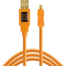 Tether Tools TetherPro USB 2.0 Tipo A Cable macho a mini B (15´, Orange)