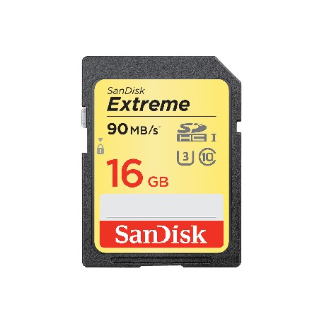 TARJETA DE MEMORIA SDHC 16GB CLASE 10 SANDISK EXTREME UHS-I 600X U3