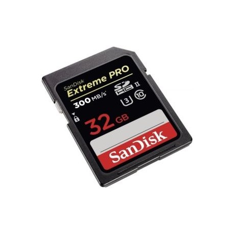 TARJETA DE MEMORIA SDHC 32GB CLASE 10 SANDISK EXTREME UHS-II 2000X U3 300MB/s