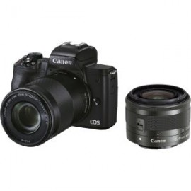 EOS M50 Mark II Mirrorless con lentes EF-M 15-45mm y EF-M 55-200mm