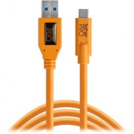 Tether Tools TetherPro USB Tipo-C Macho a USB 3.0 Tipo A Cable macho (15´, Orange)