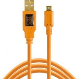 Tether Tools TetherPro USB 2.0 A Macho a Micro-B Cable de 5 clavijas (15´, Orange)