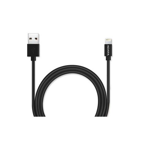 ADATA CABLE APPLE Lightning-PLASTIC NEGRO AMFIPL-100CM-CBK