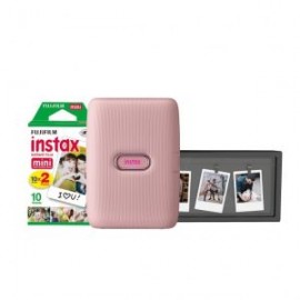 Instax Link Rosa + 2 Pack INSTAX Mini + Marco Negro