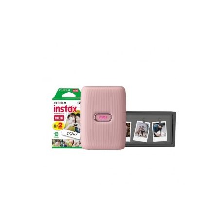 Instax Link Rosa + 2 Pack INSTAX Mini + Marco Negro