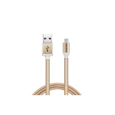 CABLE PARA ANDROID REFORZADO DE CARGA RAPIDA 2.4A DORADO AMUCAL-100CMK-CGD