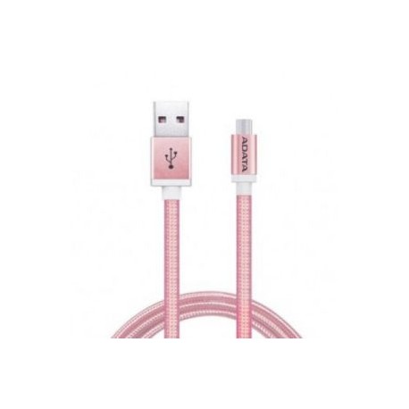 CABLE PARA ANDROID REFORZADO DE CARGA RAPIDA 2.4A ROSA AMUCAL-100CMK-CRG