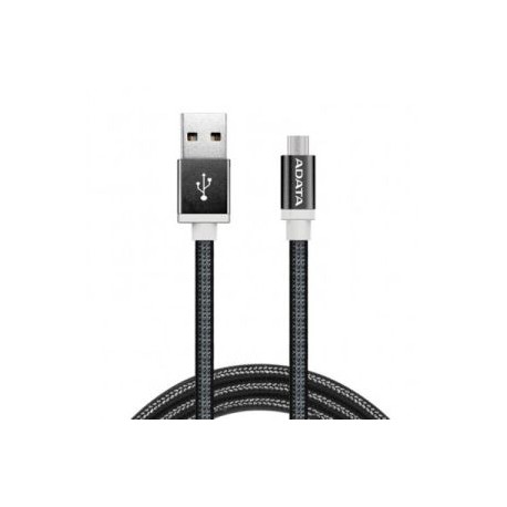 CABLE PARA ANDROID REFORZADO DE CARGA RAPIDA 2.4A NEGRO AMUCAL-100CMK-CBK