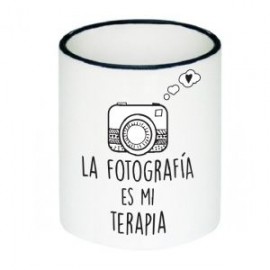 Taza La Fotografía es mi Terapia blanco