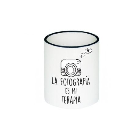 Taza La Fotografía es mi Terapia blanco