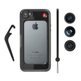 PROTECTOR NEGRO PARA IPHONE 5/5S CON 3 LENTES (KLYP BUMPER) (MKOKLYP5S)