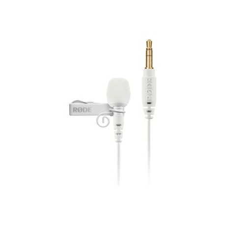 Microfono Lavalier GO Blanco con salida plug 3.5mm TRS