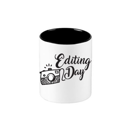 Taza Editing Day interior negro