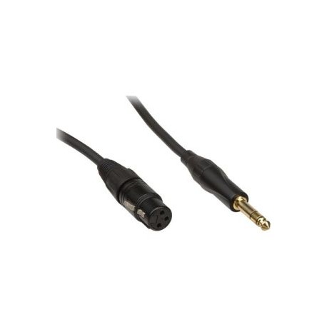 Cable Gold de Plug 1/4 TRS Male a 3-Pin XLR Female GOLD-TRSXLRF-10 de 3m