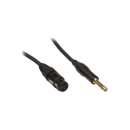 Cable Gold de Plug 1/4 TRS Male a 3-Pin XLR Female GOLD-TRSXLRF-06 de 1.8m