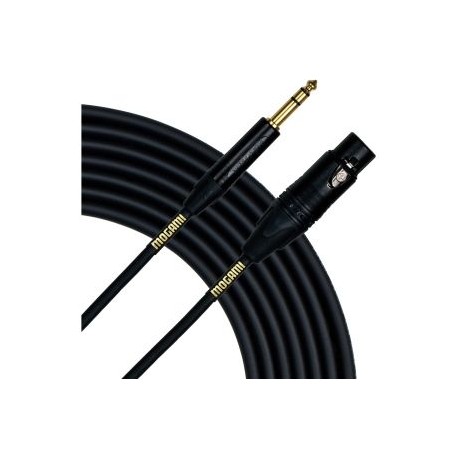 Cable Gold de Plug 1/4 TRS Male a 3-Pin XLR FEMALE GOLD-TRSXLRF-20 de 6.09m