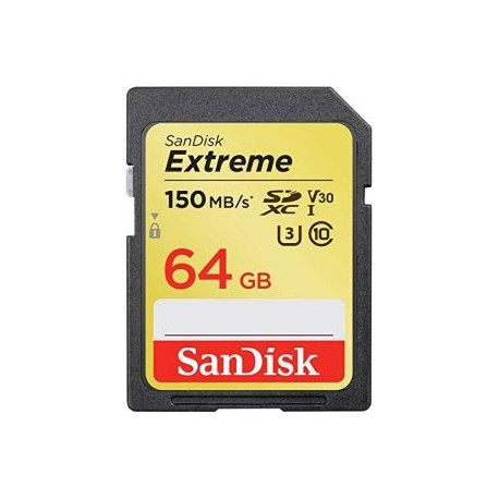 TARJETA DE MEMORIA CLASE 10 SANDISK EXTREME PRO SDXC UHS-I 64GB 150MB/S