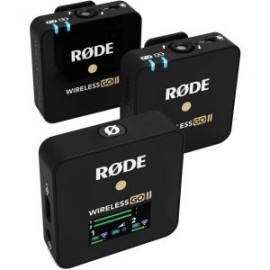 Rode Wireless GO II Black Kit de Sistema para Micrófono Inalámbrico Compacto de 2 Transmisores