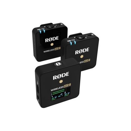 Rode Wireless GO II Black Kit de Sistema para Micrófono Inalámbrico Compacto de 2 Transmisores