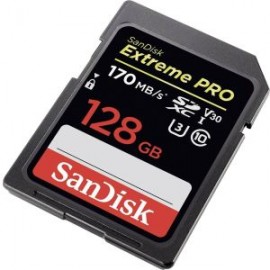 TARJETA DE MEMORIA CLASE 10 SANDISK EXTREME PRO SDXC UHS-I 128GB 170MB/S 1133X