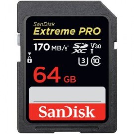 TARJETA DE MEMORIA CLASE 10 SANDISK EXTREME PRO SDXC UHS-I 64GB 170MB/S 1133X