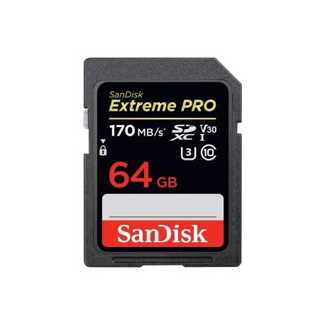 TARJETA DE MEMORIA CLASE 10 SANDISK EXTREME PRO SDXC UHS-I 64GB 170MB/S 1133X