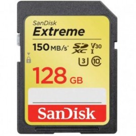 TARJETA DE MEMORIA SDXC 128GB CLASE 10 SANDISK EXTREME UHS-I 1000X U3